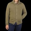 Herno Grass Green Wool Knitted Blouson Best