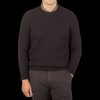 Drumohr Brown Brushed Lambswool Crew Neck Sweater Best