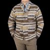 Universal Works Brown Fairisle Wool New York Button Cardigan Best