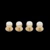 Codis Maya Gold Plated Mother Of Pearl Bow Stud Set Hot