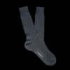 Canali Grey Ribbed Cotton Socks New