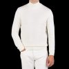 Gran Sasso Off White Extra Fine Merino Roll Neck New