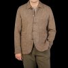 Universal Works Brown Herringbone Harris Tweed Bakers Jacket Clearance