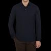 Zanone Navy Blue Ice Cotton Ls Polo Shirt Online