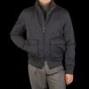 Herno Grey Loro Piana Wool Twill Bomber Jacket Online