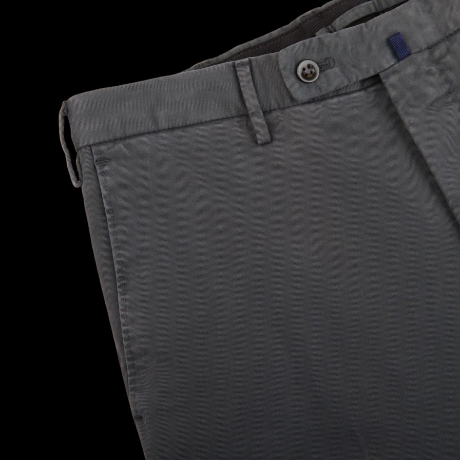 Incotex Grey Cotton Stretch Regular Fit Chinos Online