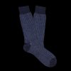 Bresciani Navy Blue Structured Cashmere Socks Online