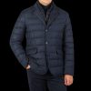 Moorer Blue Melange Wool Down Padded Jacket Online