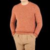 Gran Sasso Orange Melange Wool Geelong Crewneck Online