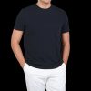 Majestic Filatures Navy Blue Cotton Stretch T-Shirt Online