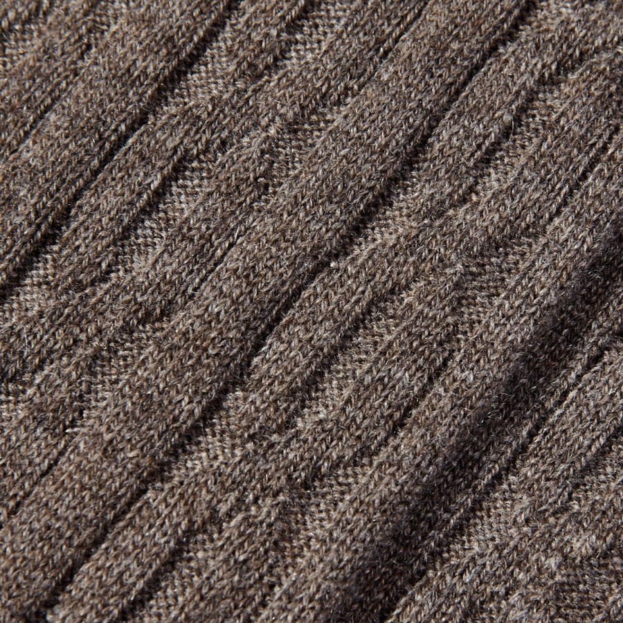 Bresciani Brown Cable Knitted Cashmere Socks Online