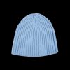 William Lockie Suez Blue Cashmere Ribbed Short Beanie Wholesale