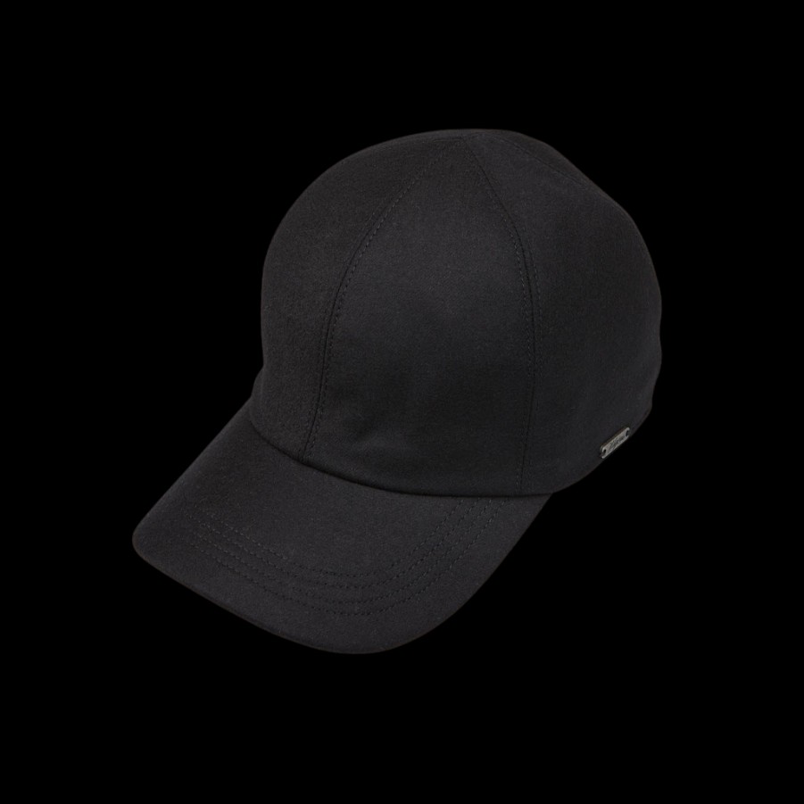 Wigéns Black Loro Piana Wool Cashmere Baseball Cap Clearance