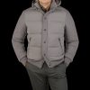 Maurizio Baldassari Grey Felted Cashmere Bomber Jacket Hot