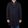 Herno Navy Wool Down Padded Coat Clearance