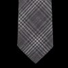 Dreaming Of Monday Grey Checked 7-Fold Vintage Wool Tie Wholesale