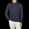 Gran Sasso Blue Melange Cotton Cashmere Popover New