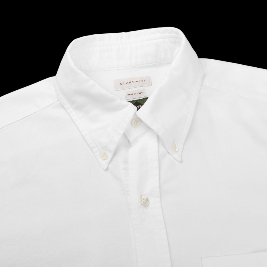 Glanshirt White Cotton Oxford Bd Regular Shirt Best