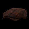 Wigéns Brown Checked Harris Tweed Ivy Contemporary Cap Hot