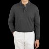 Gran Sasso Grey Extra Fine Merino Wool Polo Shirt Hot