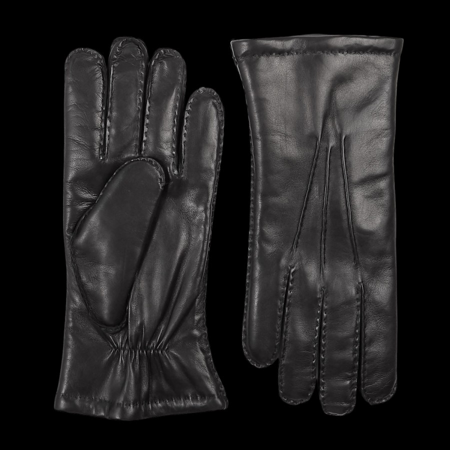 Hestra Black Hairsheep Lambskin Lined Gloves Online