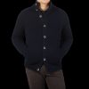 Herno Navy Blue Wool Knitted Blouson Best