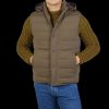 Maurizio Baldassari Olive Green Nylon Down Padded Gilet New