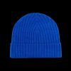 Amanda Christensen Blue Ribbed Cashmere Beanie New