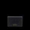 Smythson Black Panama Leather Folded Card Case New