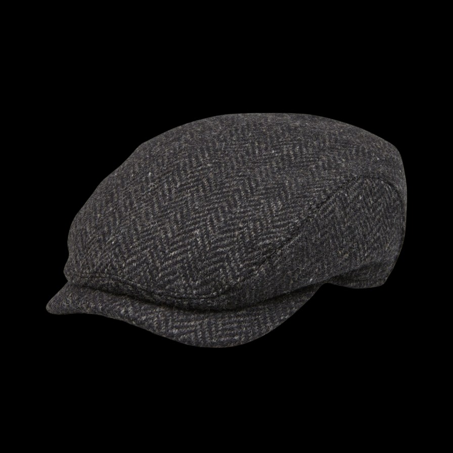 Wigéns Grey Herringbone Wool Ivy Contemporary Cap Best