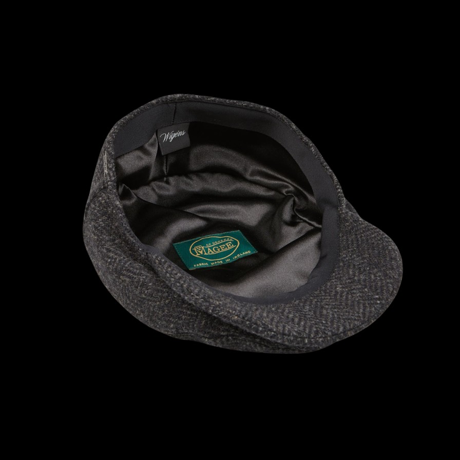 Wigéns Grey Herringbone Wool Ivy Contemporary Cap Best