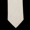 Amanda Christensen Light Beige Herringbone Wool Silk Lined Tie Best