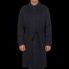 Studio 73 Navy Blue Wool Cashmere Raglan Coat Wholesale