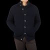 Herno Navy Blue Wool Knitted Blouson Hot