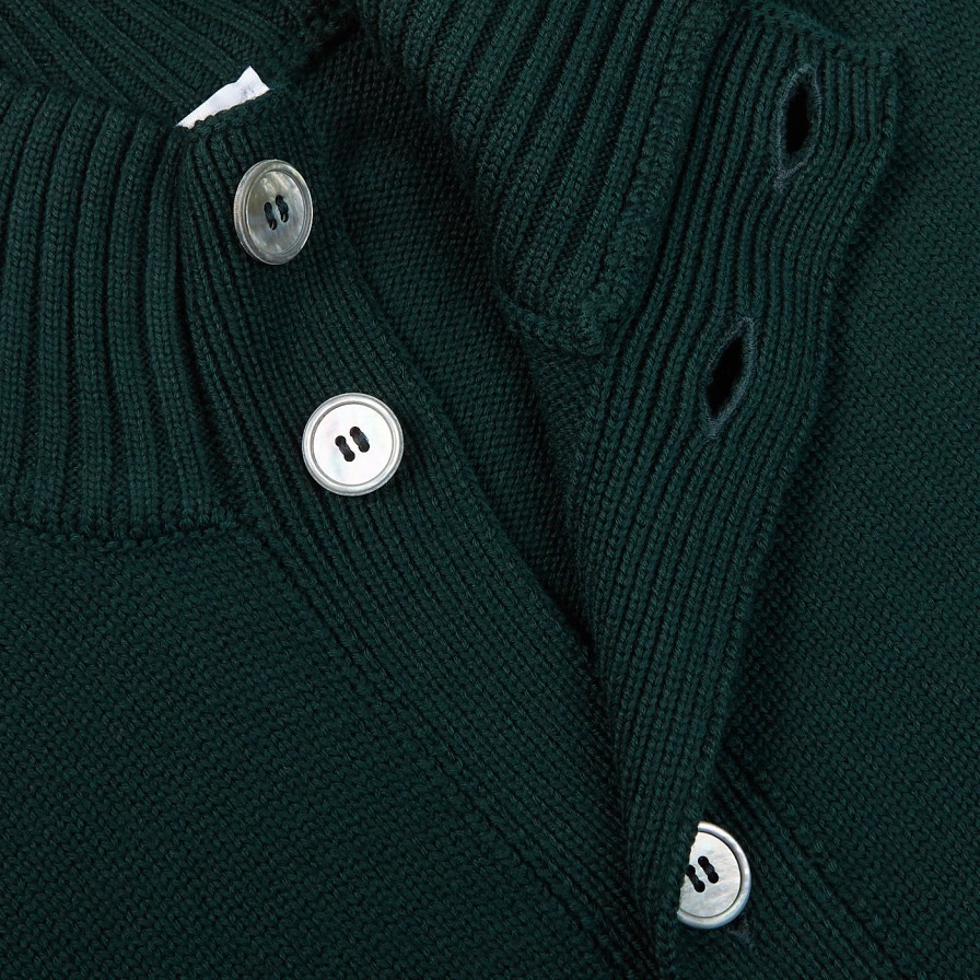 Gran Sasso Green Merino Wool Button Cardigan Best