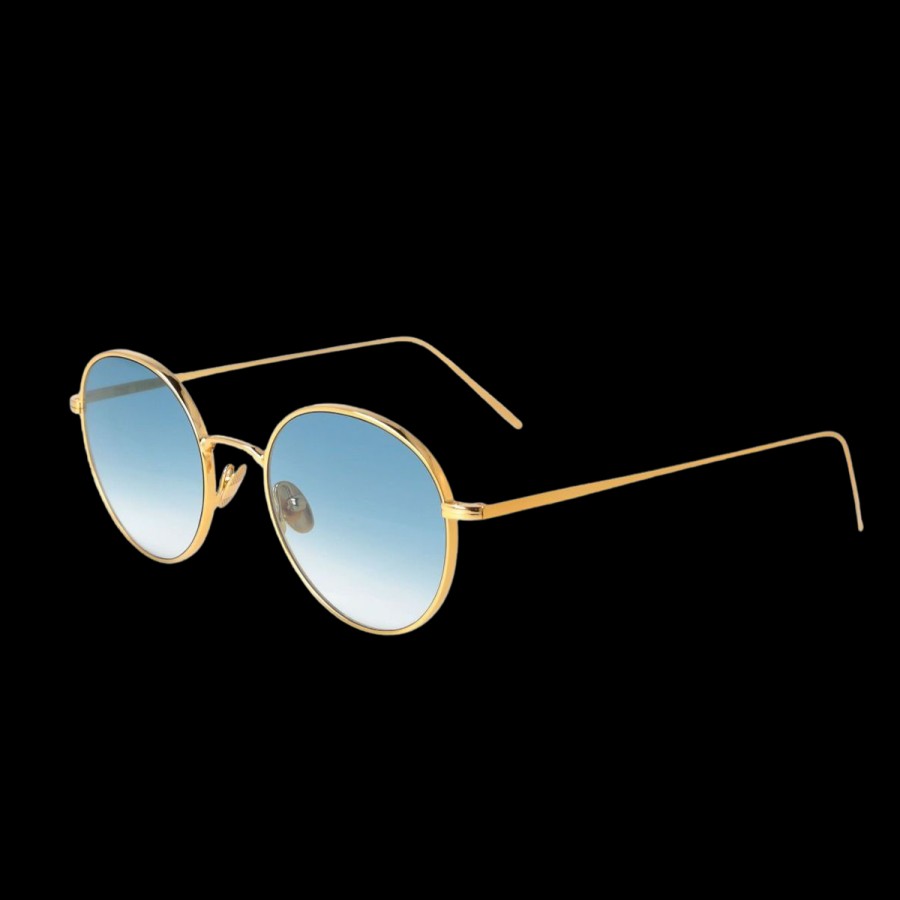 The Bespoke Dudes Ulster 24K Gold Gradient Blue Lenses 50Mm Online