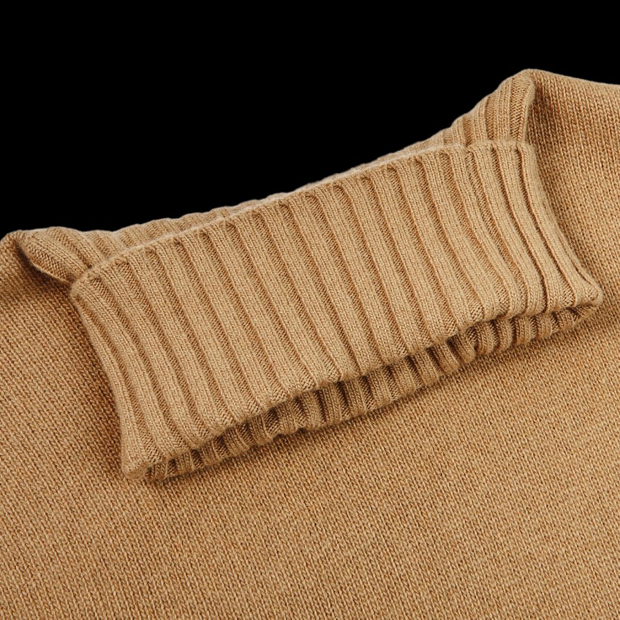 Morgano Camel Brown Heavy Wool Cashmere Rollneck Best