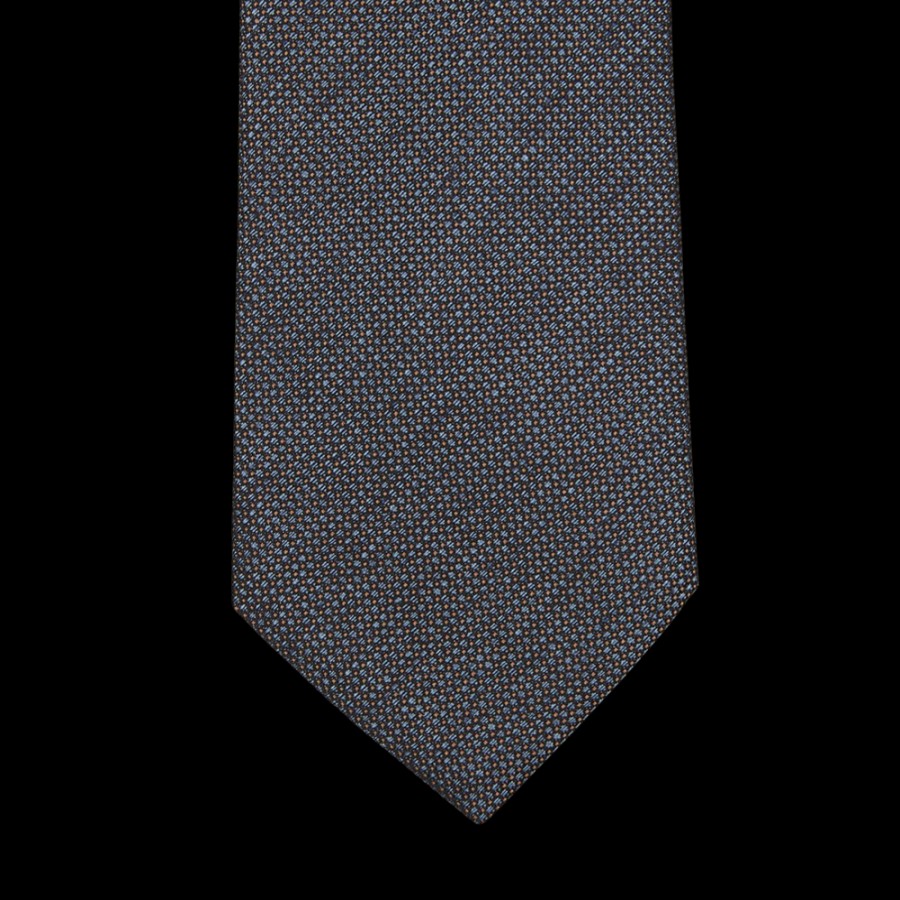 Gierre Milano Blue Melange Silk Cotton Lined Tie Online