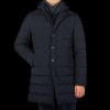 Herno Navy Blue Nylon Gore-Tex Legend Coat Wholesale