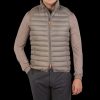 Save The Duck Dark Taupe Technical Down Adam Nylon Gilet Best