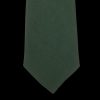 Dreaming Of Monday Bottle Green 7-Fold Vintage Linen Tie Hot