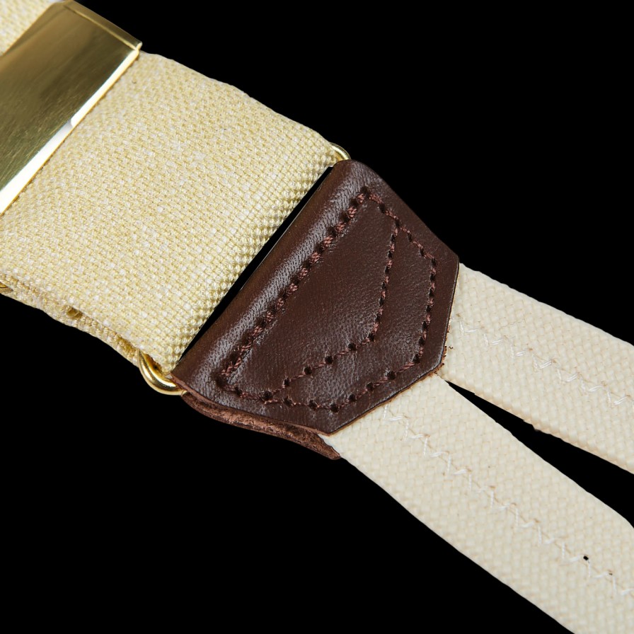 Albert Thurston Cream Hemp Leather 35 Mm Braces Online