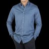 Stenströms Blue Cotton Flannel Slimline Bd Shirt Hot