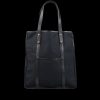 Frank Clegg Black Canvas Tumbled Leather Market Tote Bag Hot