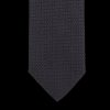 Amanda Christensen Navy Blue Grenadine Grossa Lined Silk Tie Wholesale