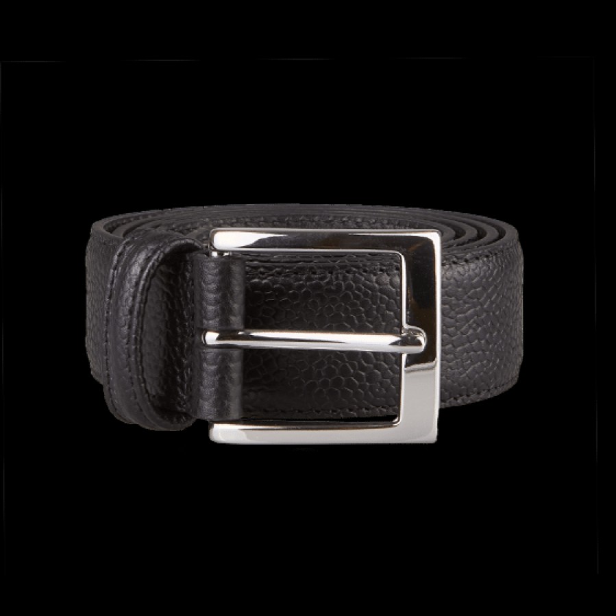 Andersons Black Grained Leather 35Mm Belt Wholesale