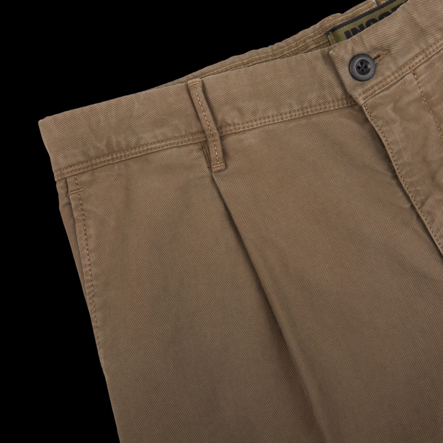 Incotex Mole Brown Cotton Stretch Casual Chinos Wholesale