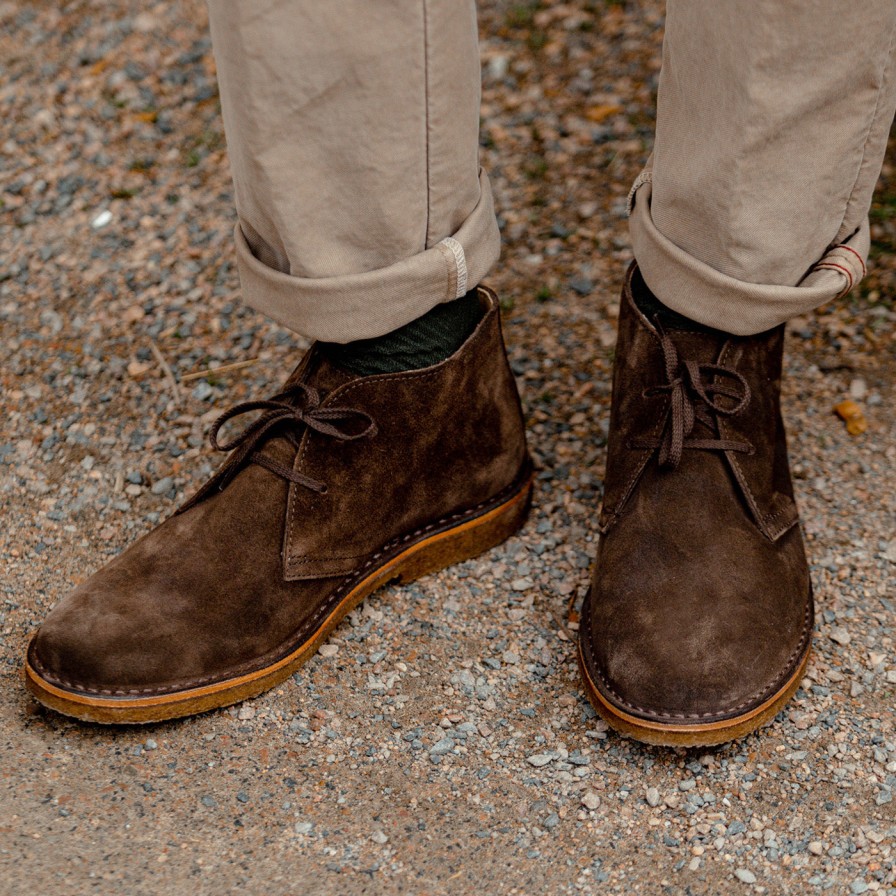 Astorflex Dark Chestnut Suede Greenflex Desert Boots Hot