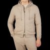 Maurizio Baldassari Beige Felted Cashmere Hood Cardigan Online