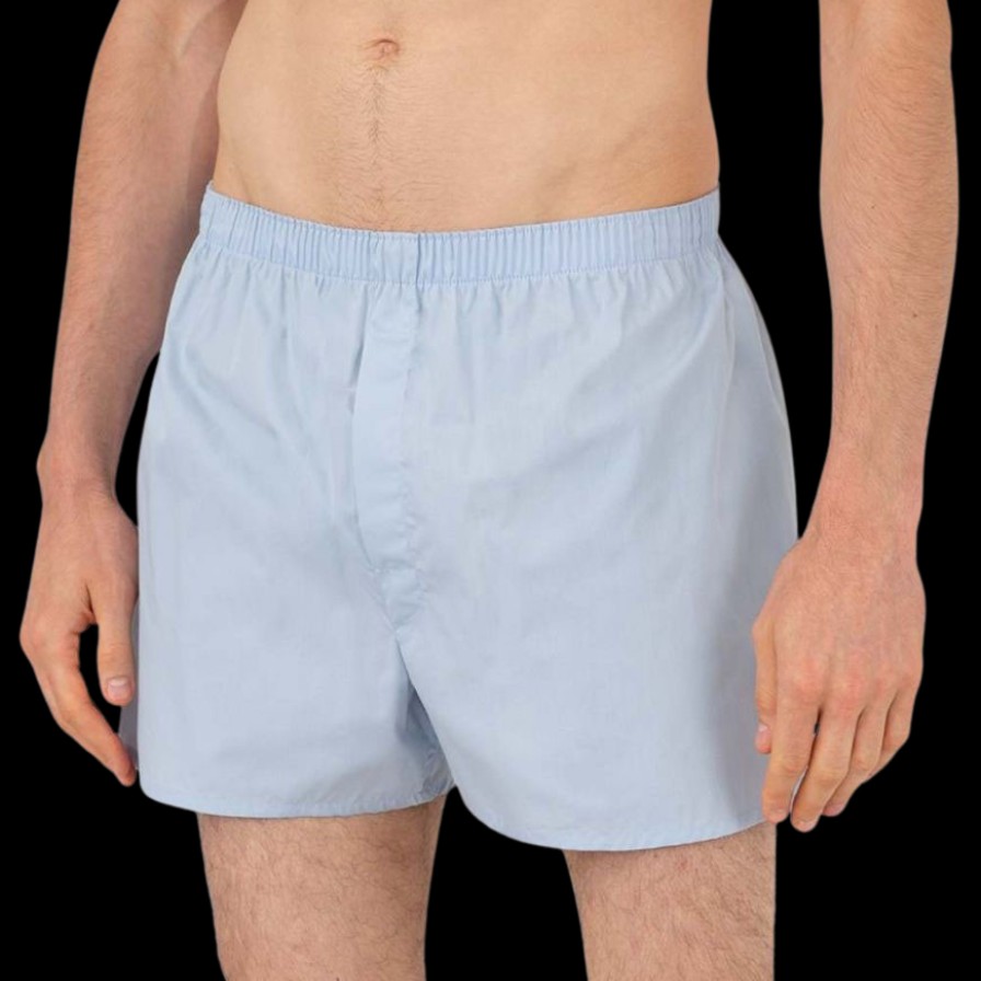 Sunspel Blue Cotton Boxer Shorts New